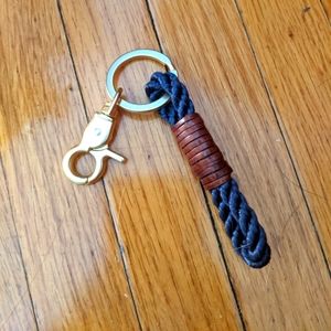 Braided Leather Keychain